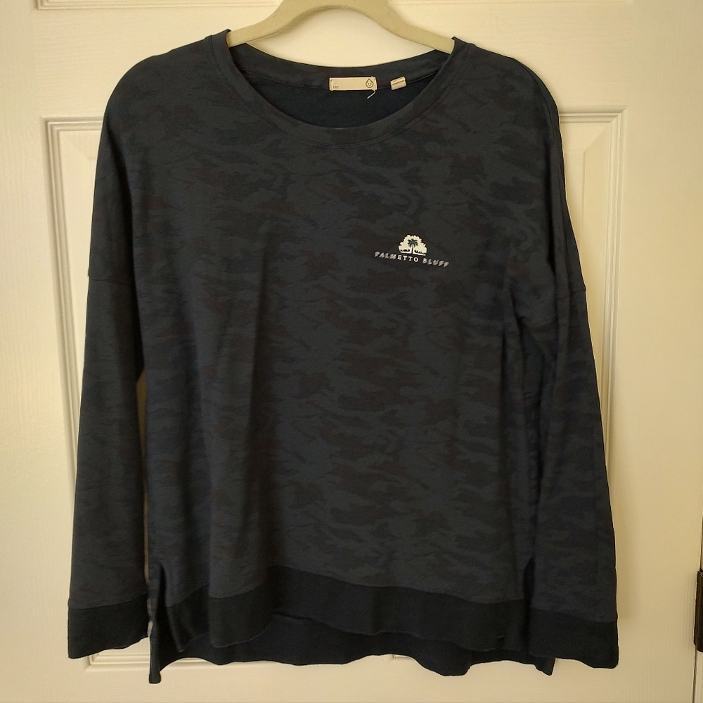 Tasc Performance Riverwalk French Terry Sweatshirt Navy Vamo Palmetto Bluff Logo - Picture 3 of 10